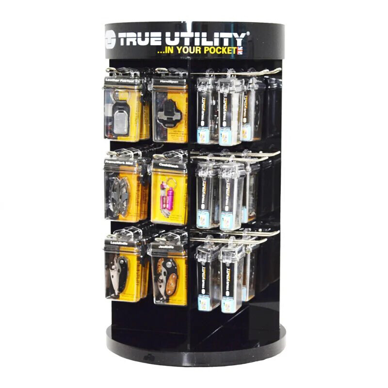 

True Utility 6-Hook Acrylic Display, Black