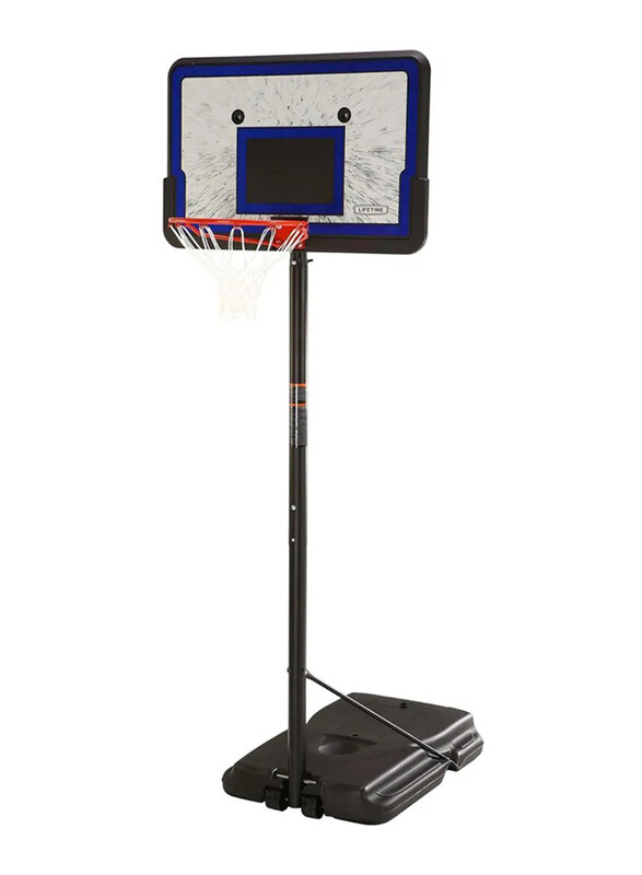 

Lifetime 44 inch Classic Telescoping Pro Court Portable Basketball System, Black/Red