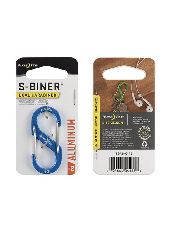 

Nite Ize S-Biner Dual Carabiner Aluminum #2, Blue