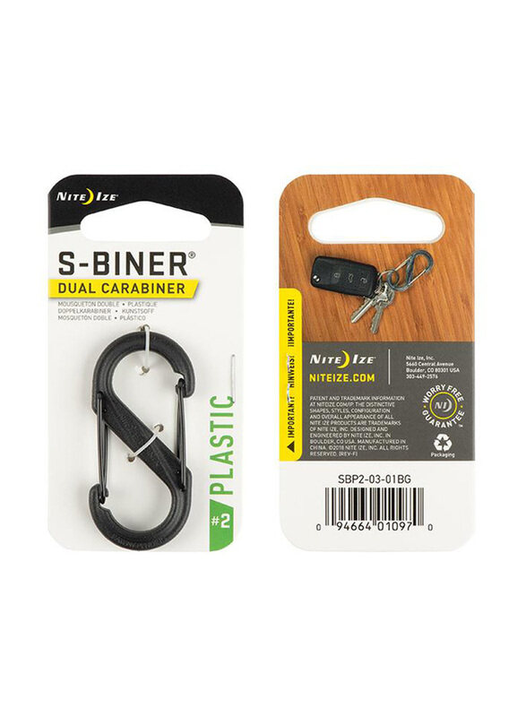 

Nite Ize S-Biner Plastic Dual Carabiner #2, Black