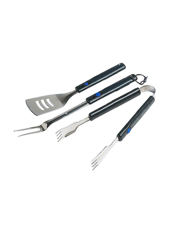

Campingaz 3-Piece Acc Utensil BBQ Kit Extendible, Black/Silver