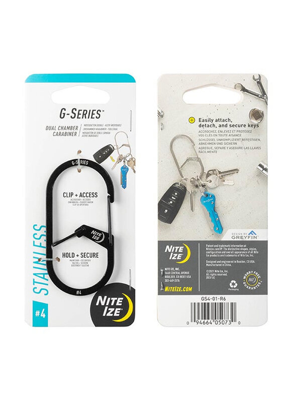 

Nite Ize G-Series Dual Chamber Carabiner #4, Black