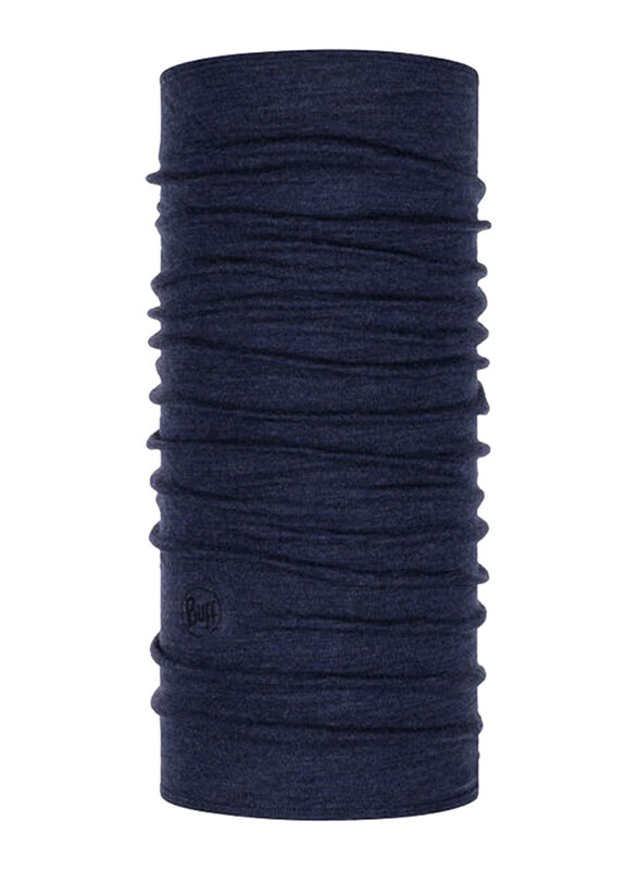 

Buff Midweight Merino Wool Neck Warmer, Night Blue Melange