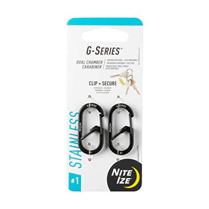

Nite Ize G-Series Dual Chamber Carabiner, 2 Piece, Black