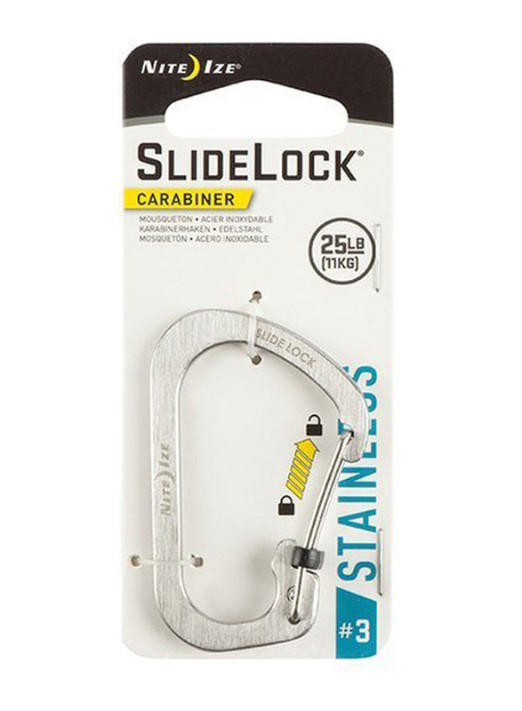 

Nite Ize Slidelock Carabiner Stainless Steel #3, Stainless