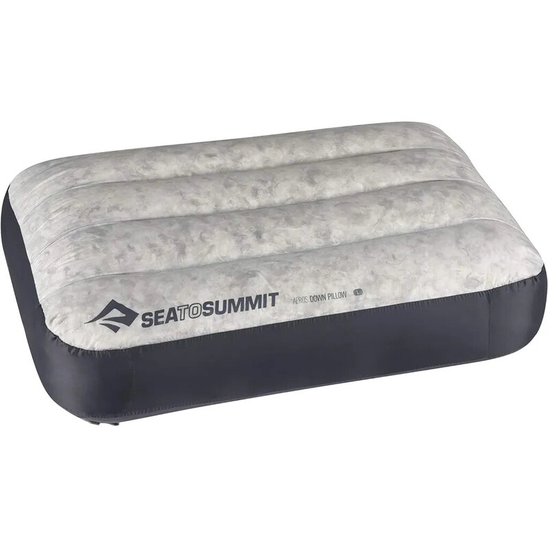 

Sea to Summit Aeros Down Pillow Inflatable Travel Pillow with Down Filling, Grey