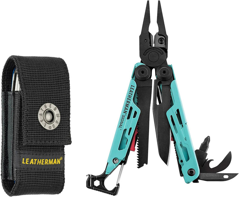 

Leatherman Signal Camping Multitool with Fire Starter, Aqua/Black