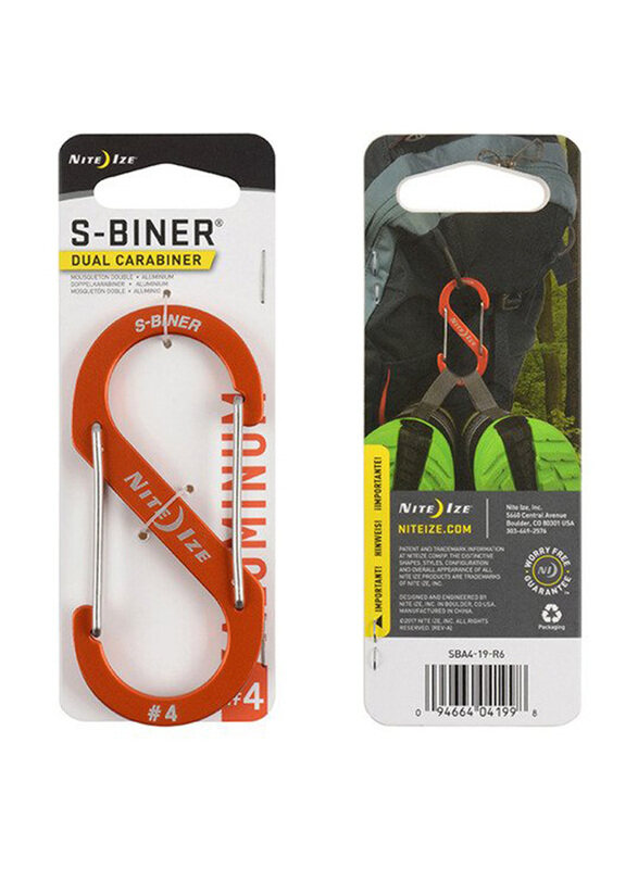 

Nite Ize S-Biner Dual Carabiner Aluminum #4, Orange