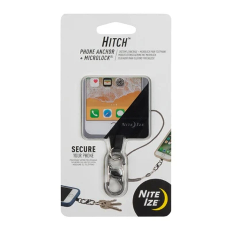 

Nite Ize Hitch Phone Anchor + Micro Lock Stainless Micro Lock, Black