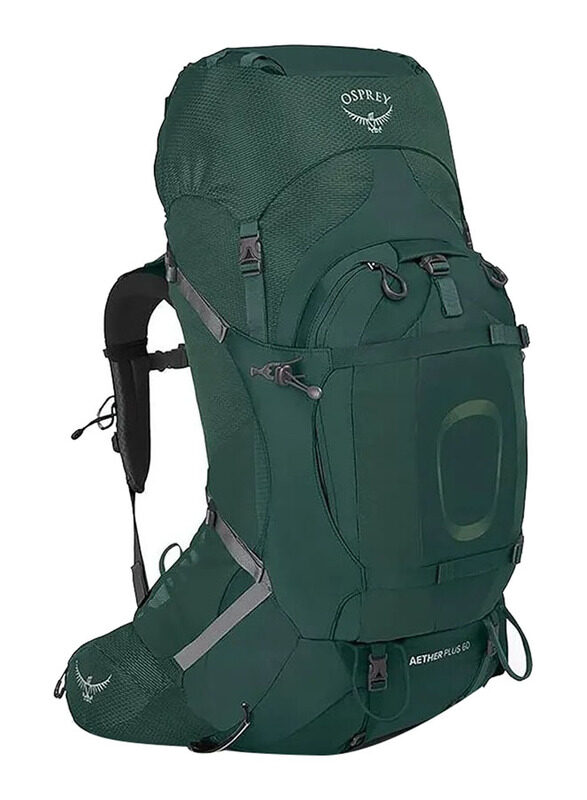 

Osprey L/XL Aether Plus 60 Camping Backpack for Men, Axo Green