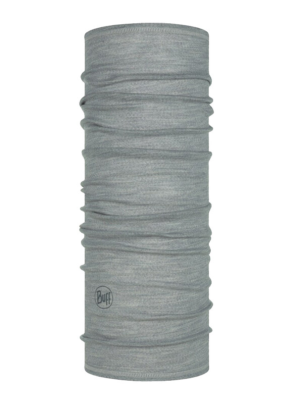 

Buff Lightweight Merino Wool Neck Warmer, Light Grey