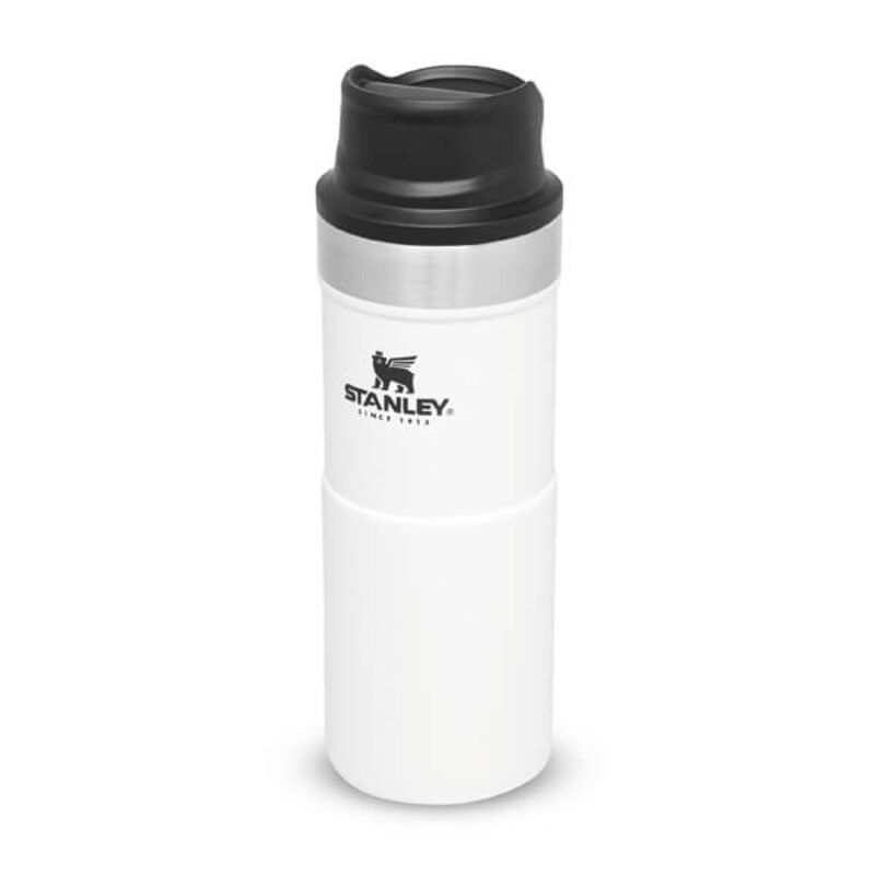 

Stanley 0.35 Ltr Trigger Action Stainless-Steel Travel Mug, Polar White