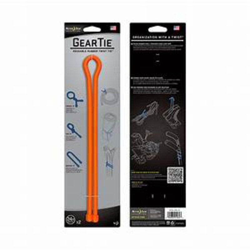 

Nite Ize 24 Inch Gear Tie Reusable Rubber Twist Tie, Bright Orange, 2 Piece