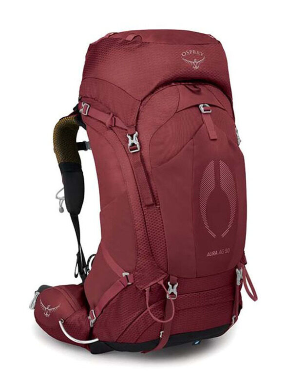 

Osprey M/L Aura AG 50 Camping Backpack for Women, Berry Sorbet Red