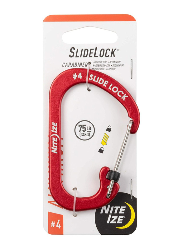 

Nite Ize Slidelock Carabiner Aluminum #4, Red