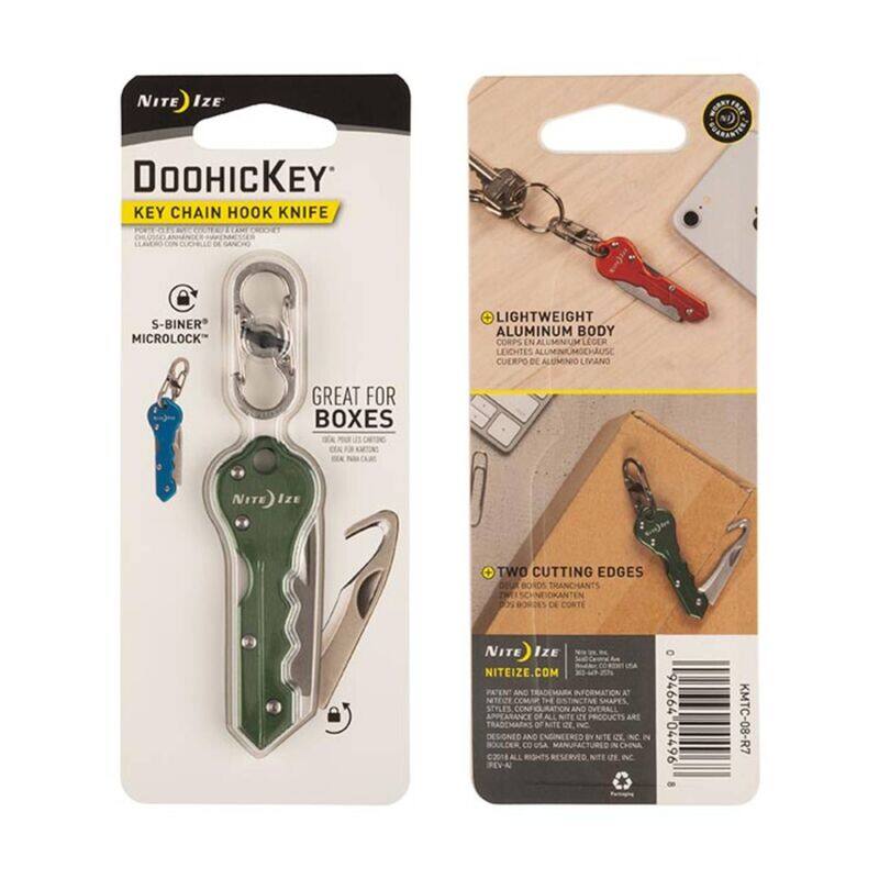 

Nite Ize DoohicKey Key Chain Hook Knife, Olive