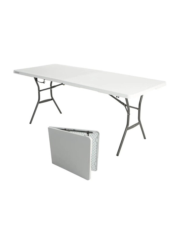 

Lifetime 6-Feet Foldable Half Table, White