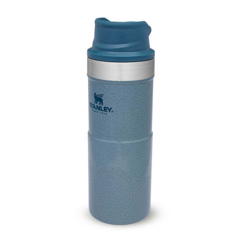 

Stanley 0.35 Ltr Trigger Action Stainless-Steel Travel Mug, Hammertone Ice