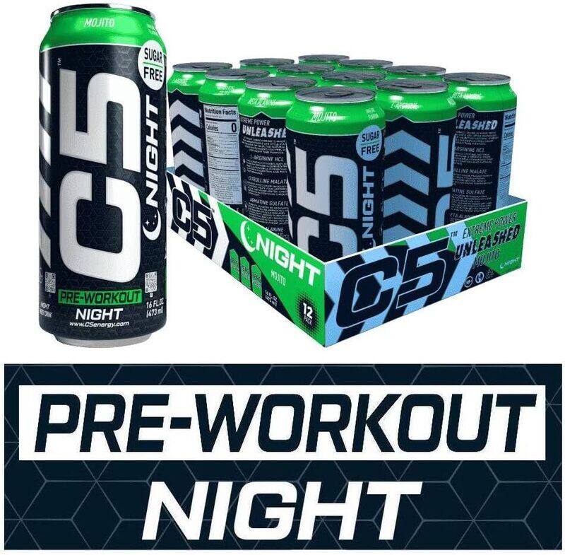 

C5 Energy C5 Night Mojito Pre-Workout Caffeine Free (Full Box 12 cans)
