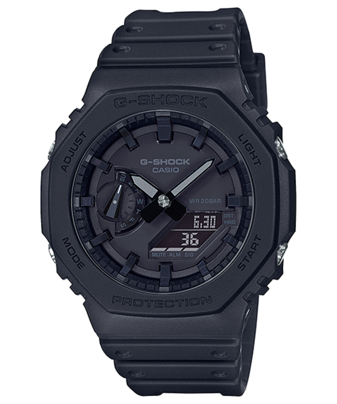 

G Shock G-shock Mens Black Dial Watch with Black Strap GA-2100-1A1