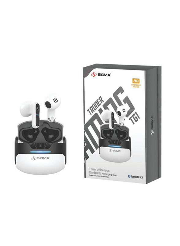 

Sigma T1 Gaming Wave Wireless In-Ear Noise Cancelling Earbuds, White
