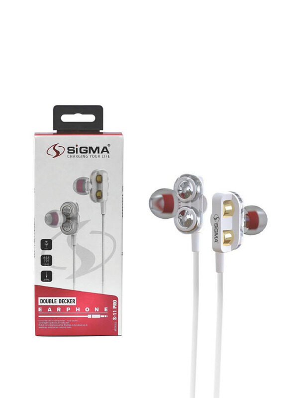 

Sigma S11 Pro 3.5 mm Jack In-Ear High Quality Stereo Earphones, White