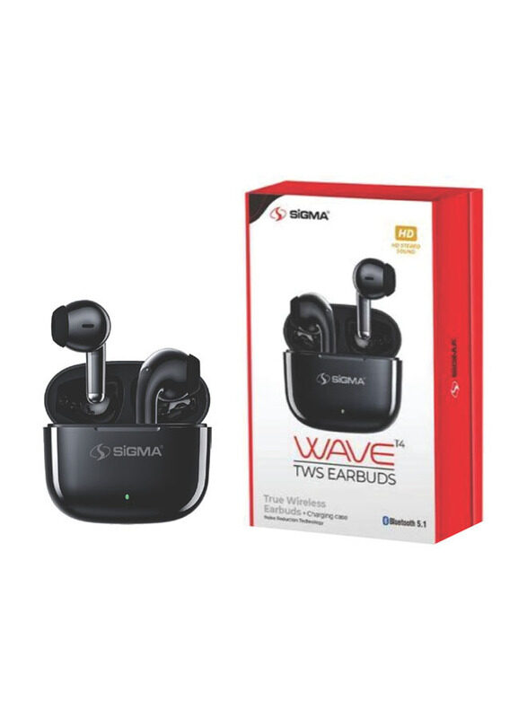 

Sigma T4 Wave Wireless In-Ear Noise Cancelling TWS Earbuds, Black