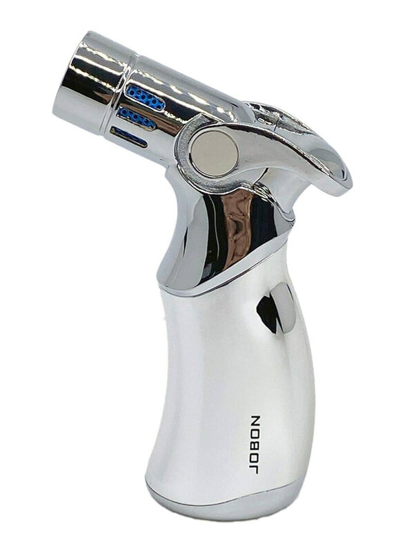

Go2Camps Jobon Windproof Torch Lighter Butane Refillable Gas Lighter Single Jet Flame Adjustable for Bakhoor, Blue