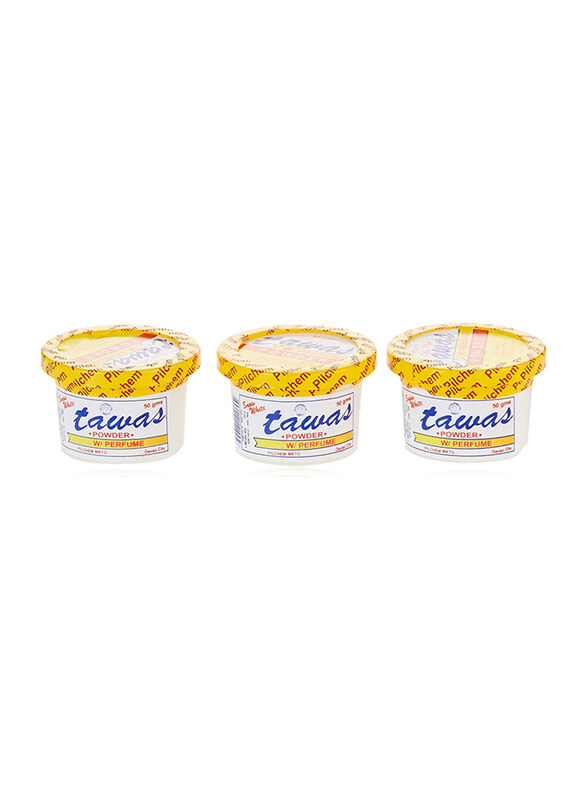 

Snow White Tawas Powder with Perfume, 3 x 50gm, White