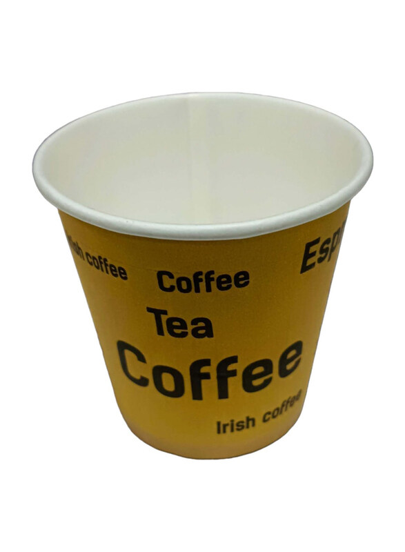 

Alsaqer 75ml 50-Piece Set Disposable Paper Cawa Cups, Yellow