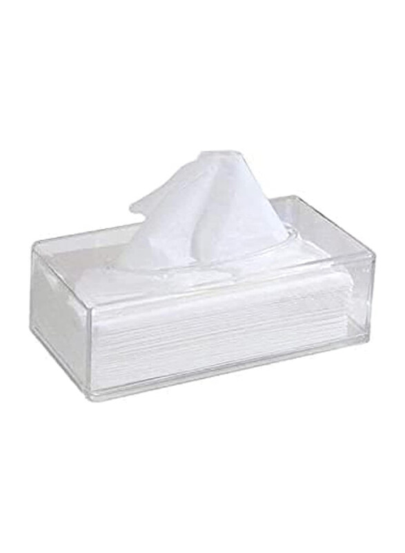 

Alsaqer Acrylic Facial Tissue Box, Clear