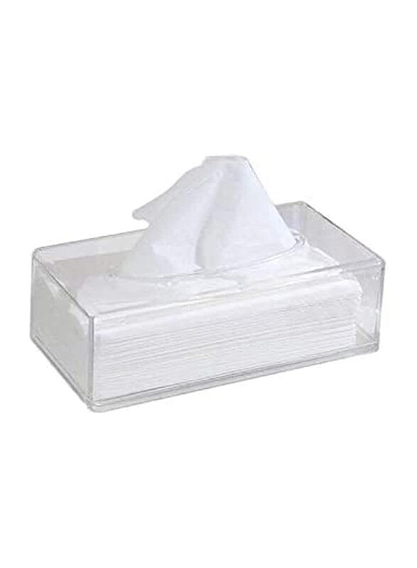 

Generic Alsaqer Acrylic Rectangular Facial Tissue Box Cover, Clear