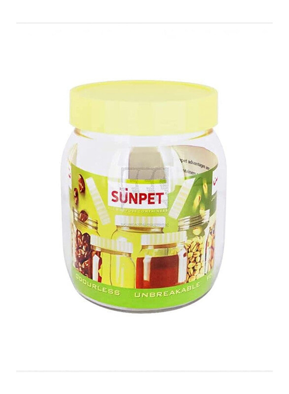 

Sunpet Alsaqer Round Plastic Food Storage Jar, 500ml, Clear