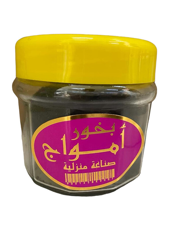 

Alsaqer Bakhoor Amwaj-Burning Incense, 150gm, Black