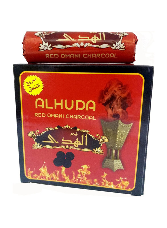 

AI Huda 80-Piece Red Omani Bukhoor Charcoal Lite, HUDA-80, Red