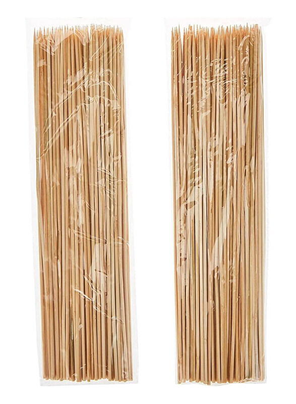 

Go2Camps Barbeque Round Bamboo Stick, 100 Pieces, Brown