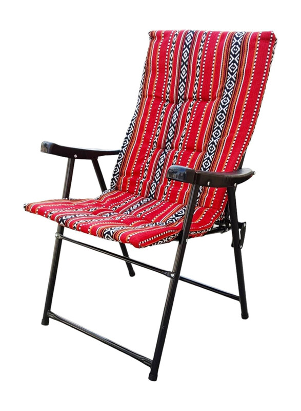 

Go2Camps Foldable Camping Sadu Chair with Heavy Quality Cushion for Garden, Fishing, Travel, Picnic & Festival, Multicolour