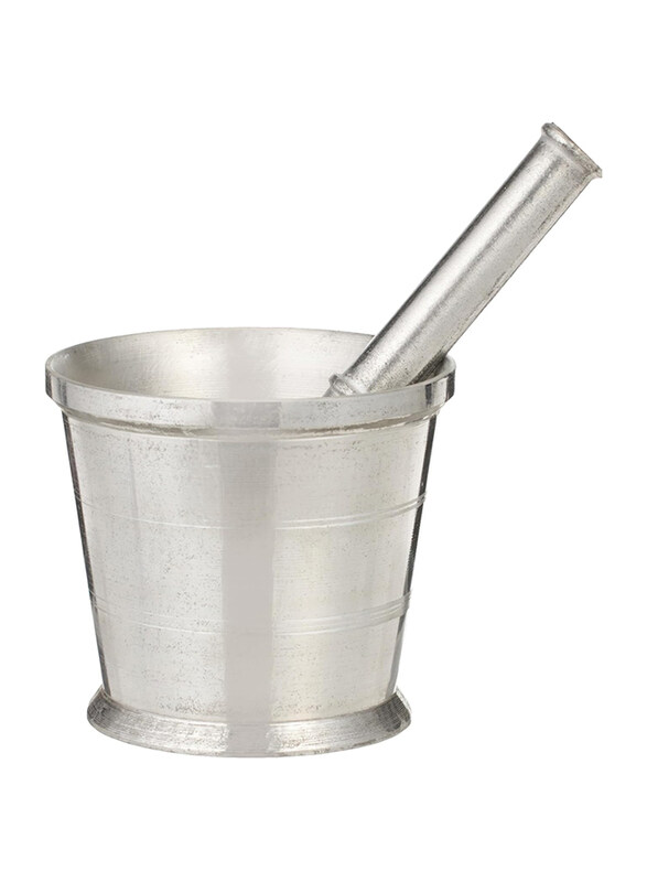 

Generic 16cm Aluminium Mortar Set with Hand Hammer, Silver