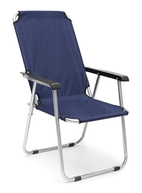 

Relaxdays Folding Camping Chair, Dark Blue