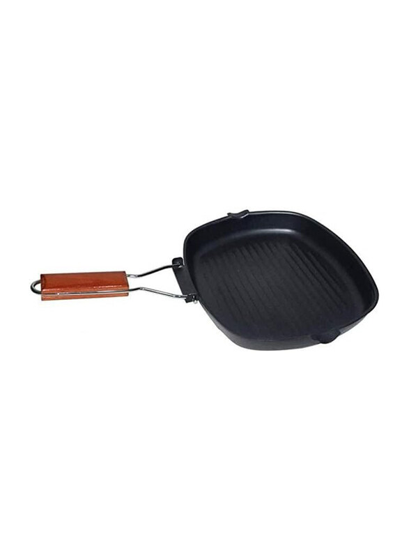 

Go2Camps Charcoal Pan with Wooden Handle, Black