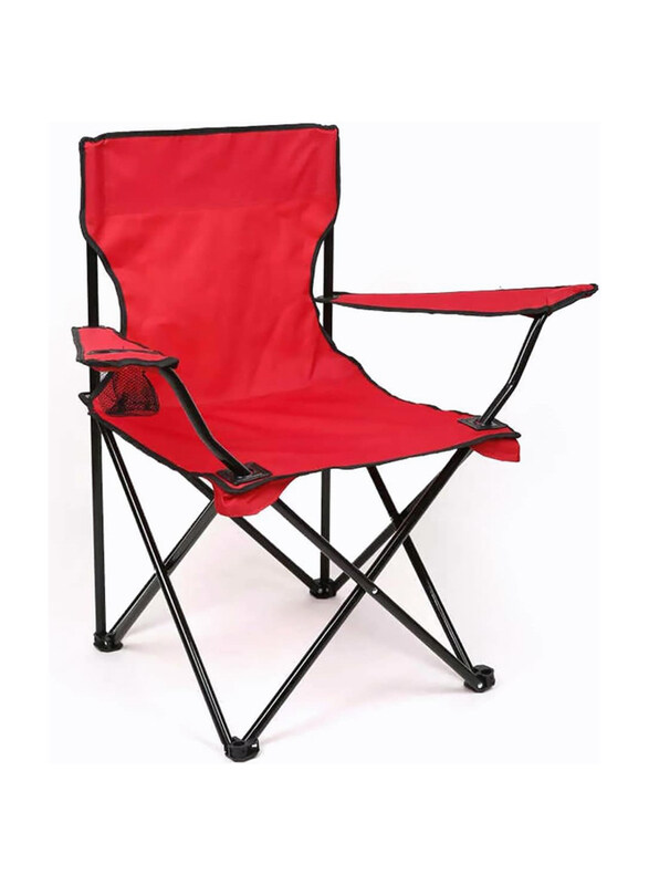 

Go2Camps Foldable Camping Chair With Cup Holder, Red