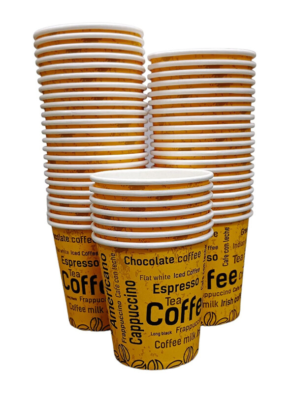 

Saqopack 192ml 50-Piece Set Disposable Paper Cups, Yellow