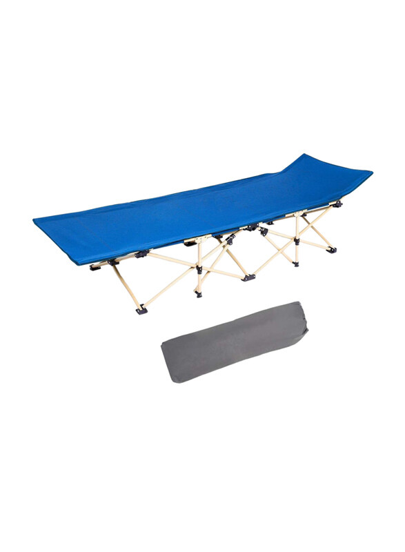 

Generic Camping Cot Stable and Collapsible Foldable Bed, Blue
