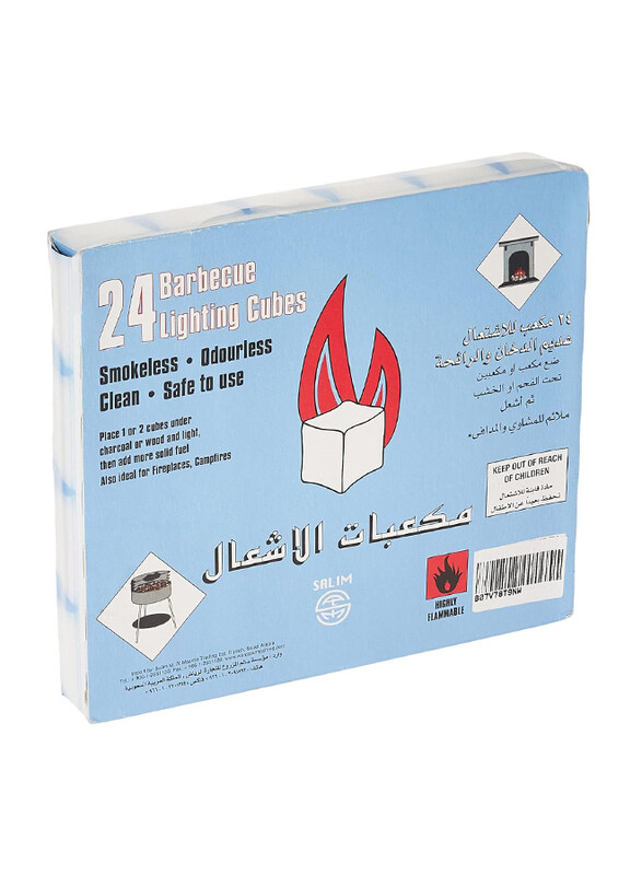 

Beauenty 24-Piece Barbecue Lighting Cubes Salami, Blue
