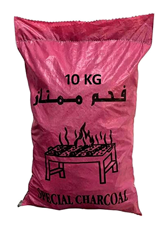 

Alsaqer BBQ Hardwood Charcoal Bag, 10 KG, Black