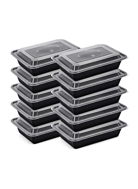 

Alsaqer Food Storage Container with Lids, 10 Piece, Black