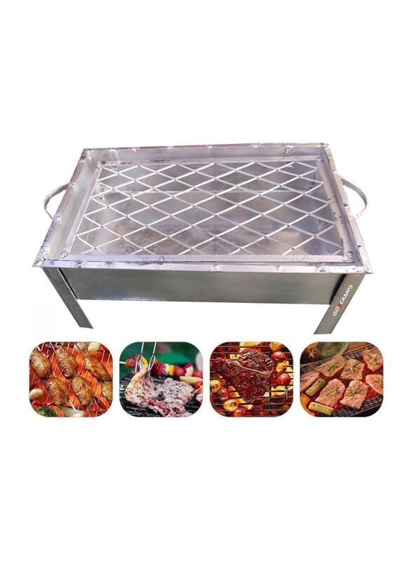 

Go2Camps Large Alsaqer BBQ Galva Grill, Silver
