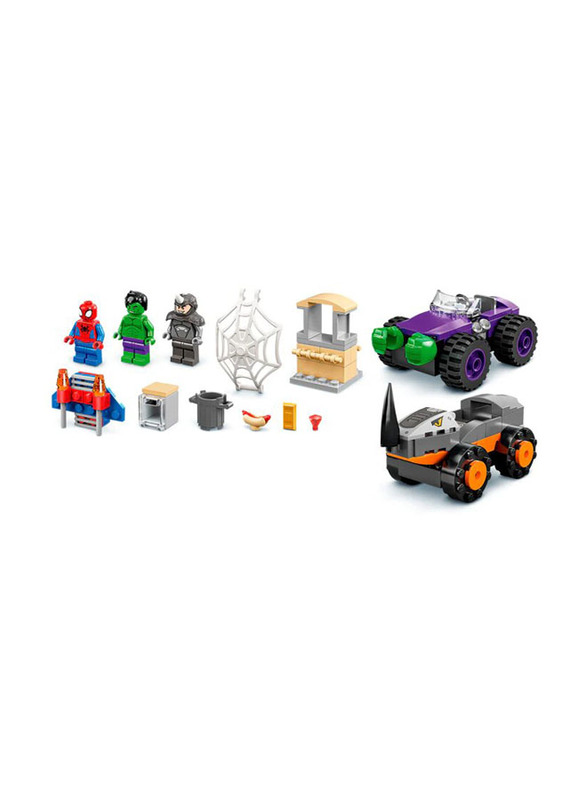 Lego 10782 Spider-Man Hulk vs. Rhino Truck Showdown Building Set, 110 Pieces, Ages 4+