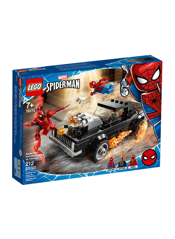 Lego 76173 Spider-Man and Ghost Rider vs. Carnage Building Set, 212 Pieces, Ages 7+