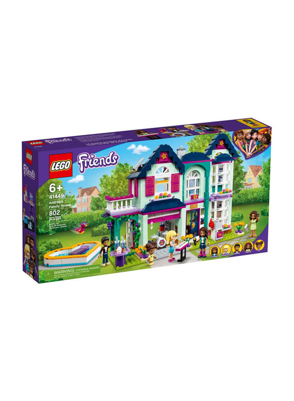 Lego Friends Andrea's Family House Building Set, 802 Pieces, Ages 6+, 41449, Multicolour